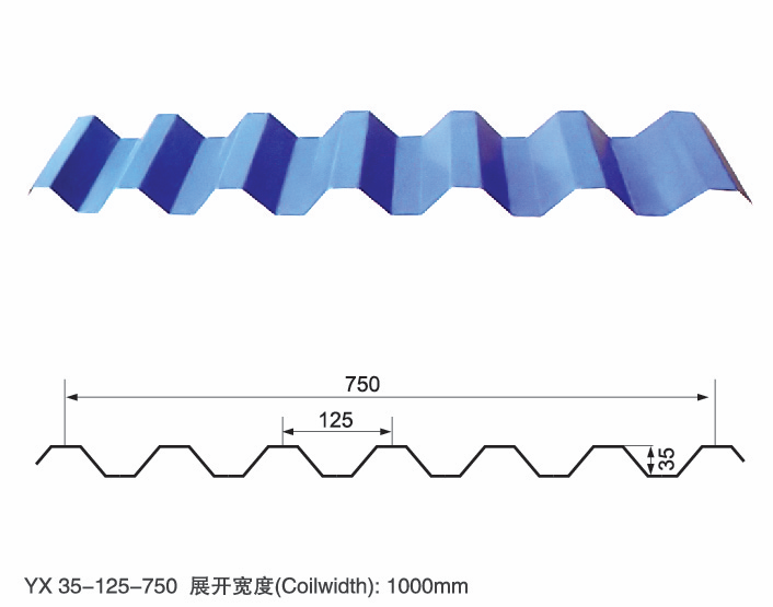 YX35-125-750型彩钢瓦