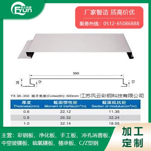 YX38-350墙面彩钢压型板