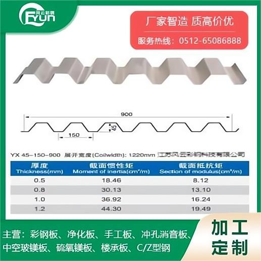 YX45-150-900墙面彩钢压型板